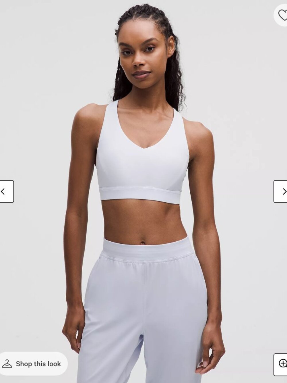 Lululemon Envital Bra Medium Support, B/C, Size 6, White
